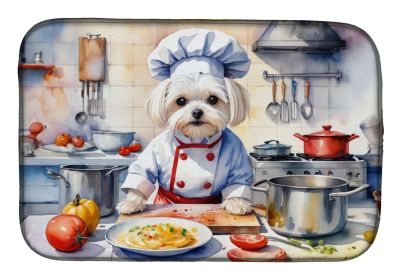 Maltese The Chef Dish Drying Mat Absorbent Dish Drying Mat Pad for Kitchen Counter Dish Drainer Mat for Countertop, 14 x 21", Multicolor